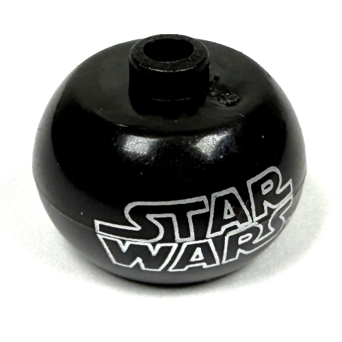 Visuel indicatif Rebrickable de Perle pour stylo, sphérique, inscription 'STAR WARS' (Pen Bead, Round Orb with 'STAR WARS' Print)