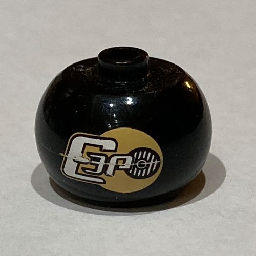 Visuel indicatif Rebrickable de Perle pour stylo, sphérique, inscription 'C-3PO' (Pen Bead, Round Orb with 'C-3PO' Print)