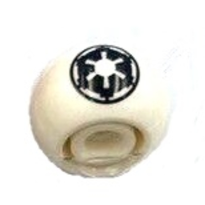 Visuel indicatif Rebrickable de Perle pour stylo, sphérique avec logo impérial imprimé (Pen Bead, Round Orb with Imperial Logo Print)