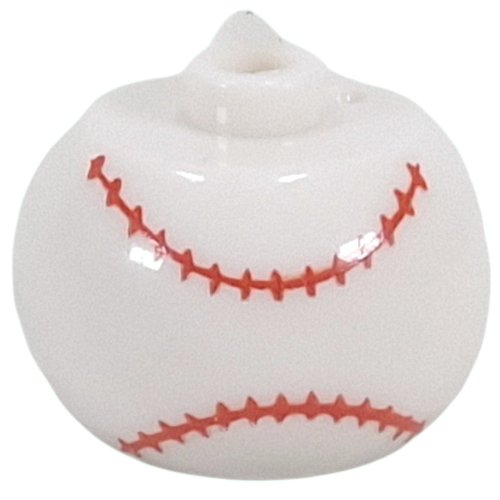 Visuel indicatif Rebrickable de Perle pour stylo, sphérique avec baseball avec motif couture horizontale rouge (Pen Bead, Round Orb with Baseball with Red Horizontal Seam Print)