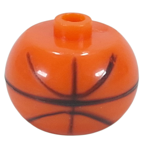 Visuel indicatif Rebrickable de Perle de stylo, orbe rond avec basket-bille, lignes noires courbes motif imprimé (Pen Bead, Round Orb with Basketball, Curved Black Lines Print)