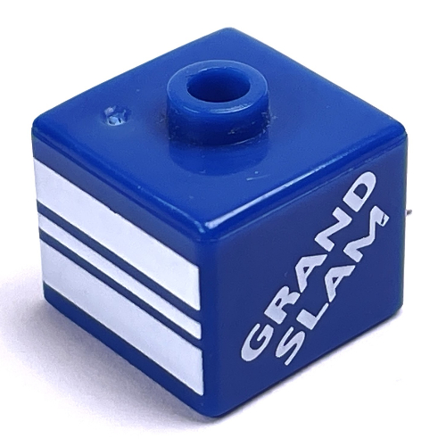 Visuel indicatif Rebrickable de Perle de stylo, carré avec 'HOME RUN', 'GRAND SLAM' et motif imprimé à rayures blanches (Pen Bead, Square with 'HOME RUN', 'GRAND SLAM' and White Stripes Print)