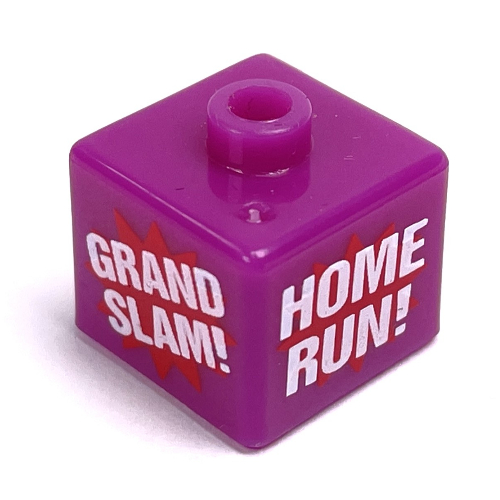 Visuel indicatif Rebrickable de Perle stylo, carré avec 'GRAND SLAM', 'HOME RUN' motif imprimé (Pen Bead, Square with 'GRAND SLAM', 'HOME RUN' Print)
