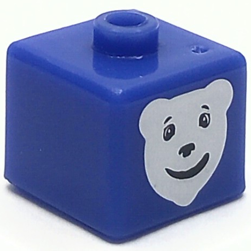 Visuel indicatif Rebrickable de Perle pour stylo, carrée avec motif ours polaire (Pen Bead, Square with Polar Bear Print)