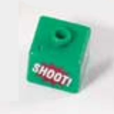 Visuel indicatif Rebrickable de Perle de stylo, carré avec motif imprimé 'SHOOT' (Pen Bead, Square with 'SHOOT' Print)