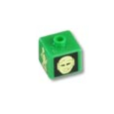 Visuel indicatif Rebrickable de Perle pour stylo, carrée avec turaga matau, motif mahiki (Pen Bead, Square with Turaga Matau, Mahiki Print)