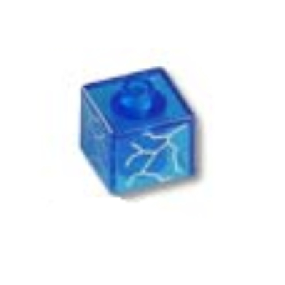 Visuel indicatif Rebrickable de Perle de stylo, carré avec motif imprimé foudre (Pen Bead, Square with Lightning Print)