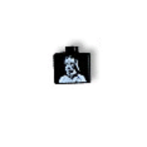 Visuel indicatif Rebrickable de Perle de stylo, carré avec Dark Vador, cravate fighter motif imprimé (Pen Bead, Square with Darth Vader, TIE Fighter Print)