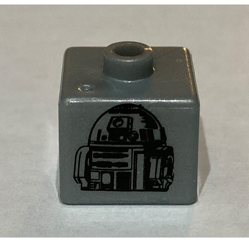 Visuel indicatif Rebrickable de Perle de stylo, carré avec motif imprimé R2-D2 (Pen Bead, Square with R2-D2 Print)