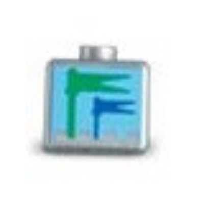 Visuel indicatif Rebrickable de Perle de stylo, carré avec des drapeaux verts et bleus imprimé (Pen Bead, Square with Green and Blue Flags Print)