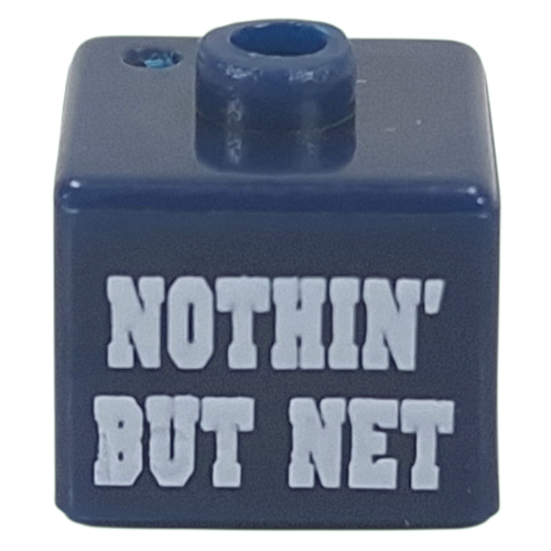 Visuel indicatif Rebrickable de Perle pour stylo, carrée, inscription 'NOTHIN' BUT NET' en blanc (Pen Bead, Square with White 'NOTHIN' BUT NET' Print)