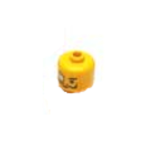Visuel indicatif Rebrickable de Perle pour stylo, grand cylindre à bords arrondis avec tête de figurine avec monocle, motif moustache (Pen Bead, Round Large, Curved Edges / Cylinder with Minifig Head with Monocle, Moustache Print)