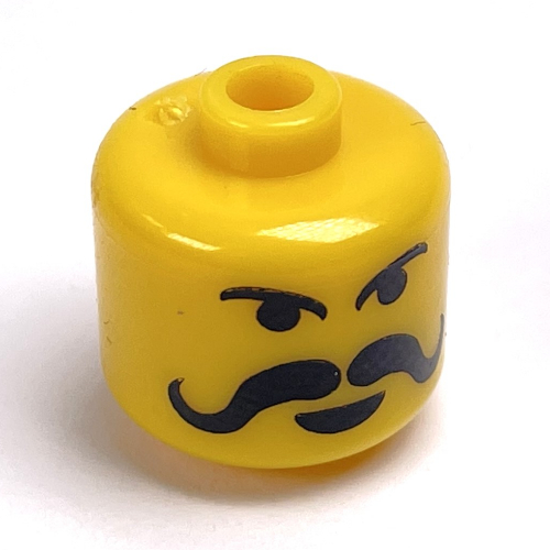 Visuel indicatif Rebrickable de Perle pour stylo, grand cylindre à bords arrondis avec tête de figurine avec motif de longue moustache (Pen Bead, Round Large, Curved Edges / Cylinder with Minifig Head with Long Moustache Print)