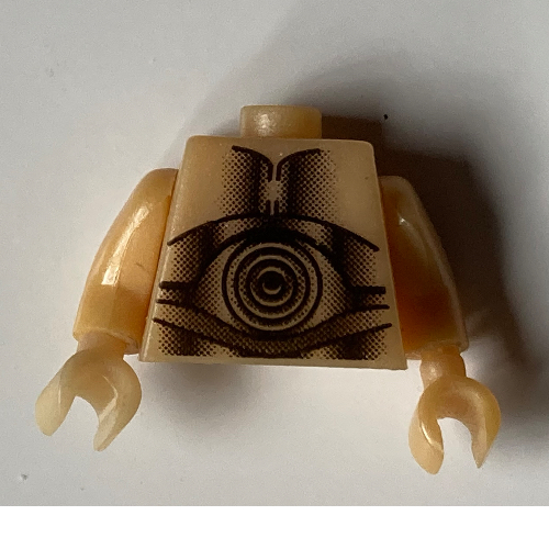 Visuel indicatif Rebrickable de Perle pour stylo, torse de minifigurine avec motif C-3PO (Pen Bead, Minifigure Torso with C-3PO Print)
