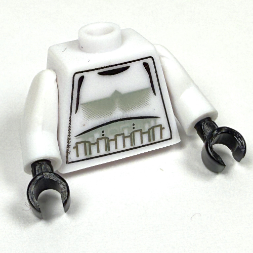 Visuel indicatif Rebrickable de Perle pour stylo, torse de minifigurine avec armure, motif Stormtrooper (Pen Bead, Minifigure Torso with Armor, Stormtrooper Print)