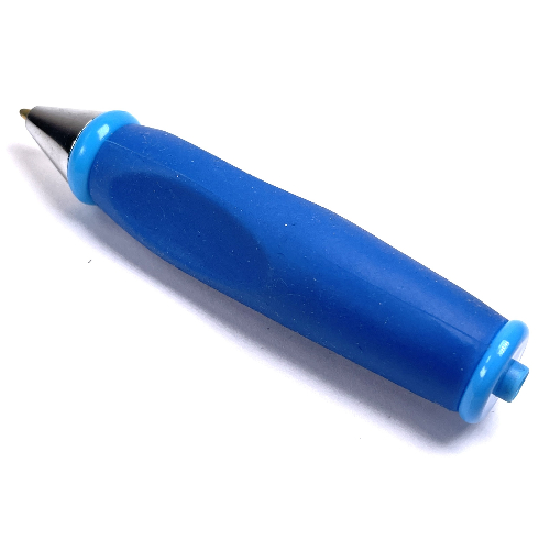 Visuel indicatif Rebrickable de Corps de stylo, avec embout chromé, extrémités bleues moyennes (Pen Body, with Chrome Tip, Medium Blue Ends)