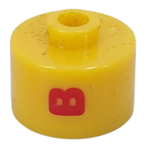 Visuel indicatif Rebrickable de Perle pour stylo, cylindre long à bord plat, inscription 'B' en rouge (Pen Bead, Round Long, Flat Edge with Red 'B' Print)