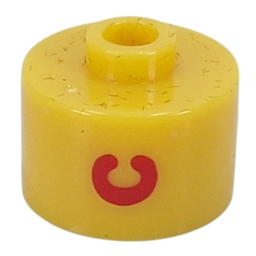Visuel indicatif Rebrickable de Perle pour stylo, cylindre long à bord plat, inscription 'C' en rouge (Pen Bead, Round Long, Flat Edge with Red 'C' Print)