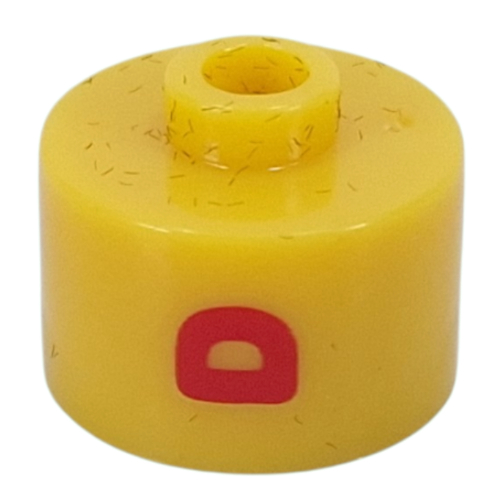Visuel indicatif Rebrickable de Stylo perle, rond long, bord plat avec motif imprimé rouge 'D' (Pen Bead, Round Long, Flat Edge with Red 'D' Print)