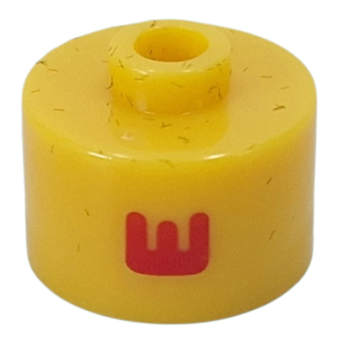 Visuel indicatif Rebrickable de Perle pour stylo, cylindre long à bord plat, inscription 'E' en rouge (Pen Bead, Round Long, Flat Edge with Red 'E' Print)