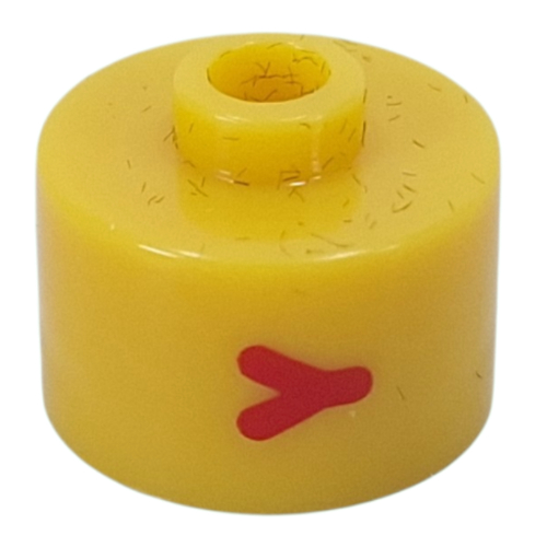 Visuel indicatif Rebrickable de Perle pour stylo, cylindre long à bord plat, inscription 'Y' en rouge (Pen Bead, Round Long, Flat Edge with Red 'Y' Print)