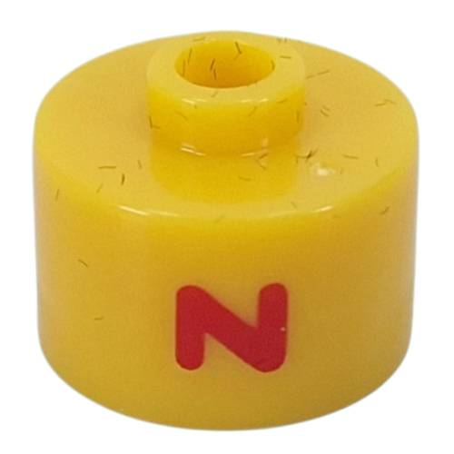 Visuel indicatif Rebrickable de Perle pour stylo, cylindre long à bord plat, inscription 'Z' en rouge (Pen Bead, Round Long, Flat Edge with Red 'Z' Print)