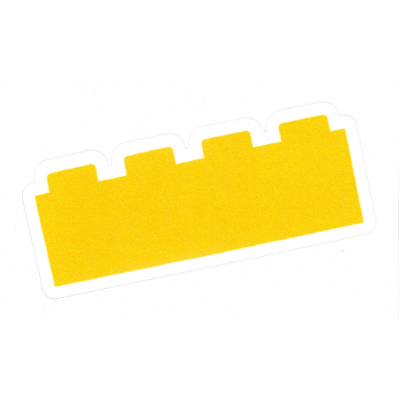 Visuel indicatif Rebrickable de Autocollant, expérience de basket-bille, brique - jaune (Sticker, Basketball Experience, Brick - Yellow)