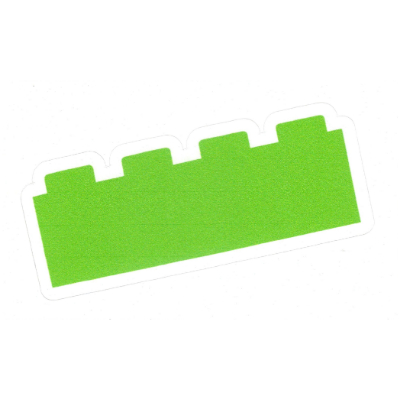 Visuel indicatif Rebrickable de Autocollant, expérience de basket-bille, brique - vert (Sticker, Basketball Experience, Brick - Green)