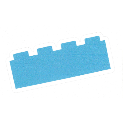 Visuel indicatif Rebrickable de Autocollant, expérience de basket-bille, brique - bleu (Sticker, Basketball Experience, Brick - Blue)
