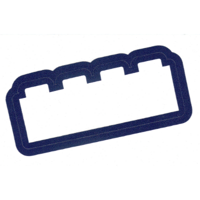 Visuel indicatif Rebrickable de Autocollant, expérience de basket-bille, contour de brique - violet (Sticker, Basketball Experience, Brick Outline - Purple)