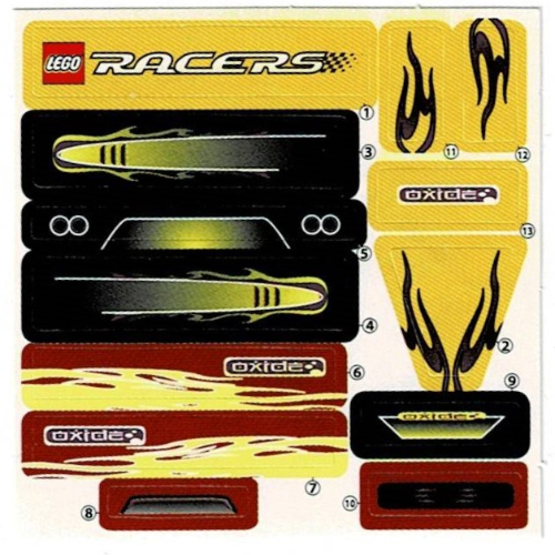 Visuel indicatif Rebrickable de Feuille d’autocollants pour le set McDR7US-1 (Sticker Sheet for Set McDR7US-1)