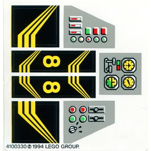Visuel indicatif Rebrickable de Feuille d’autocollants pour le set 8425-1 (Sticker Sheet for Set 8425-1)