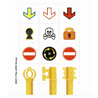 Visuel indicatif Rebrickable de Feuille d'autocollant 1 pour l'ensemble 5007766-1 (Sticker Sheet 1 for Set 5007766-1)