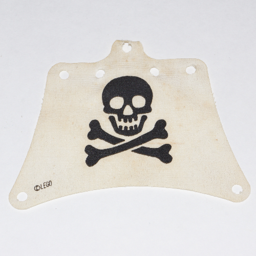 Visuel indicatif Rebrickable de Voile, 12 x 10 avec 7 trous, motif imprimé crâne et os croisés (Sail, 12 x 10 with 7 Holes, Skull and Crossbones Print)
