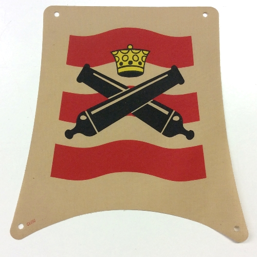 Visuel indicatif Rebrickable de Voile, carré, 25 x 25 avec motif imprimé canons croisés (Sail, Square, 25 x 25 with Crossed Cannons Print)
