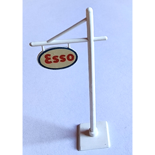 Visuel indicatif Rebrickable de Panneau de signalisation en porte-à-faux cruciforme avec motif imprimé 'Esso' (Road Sign Cantilever Cruciform with 'Esso' Print)