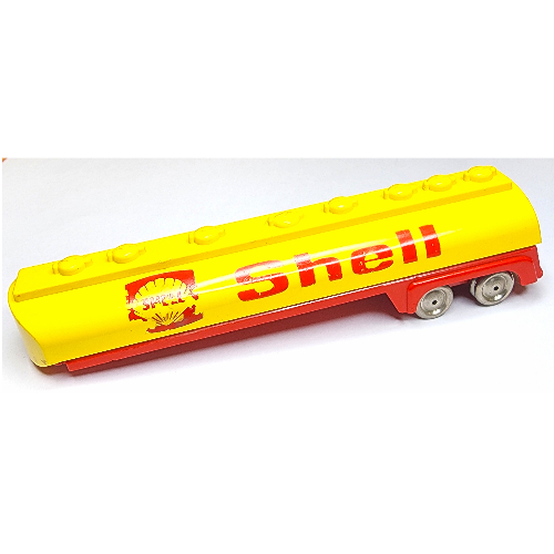 Visuel indicatif Rebrickable de Remorque citerne ho scale mercedes avec motif imprimé 'Shell' (HO Scale Mercedes Tanker Trailer with 'Shell' Print)