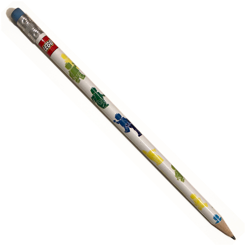 Crayon avec logo LEGO et motif de minifigurine (Pencil, LEGO Logo and Minifig Print)