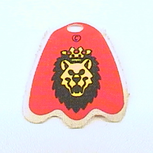 Visuel indicatif Rebrickable de Cape, lobes ronds avec motif imprimé tête de lion chevaliers royaux (Neckwear Cape, Round Lobes with Royal Knights Lion Head Print)