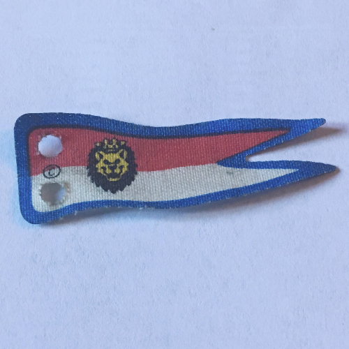 Visuel indicatif Rebrickable de Drapeau 2 x 5 avec motif imprimé tête de lion chevaliers royaux (Flag 2 x 5 with Royal Knights Lion Head Print)