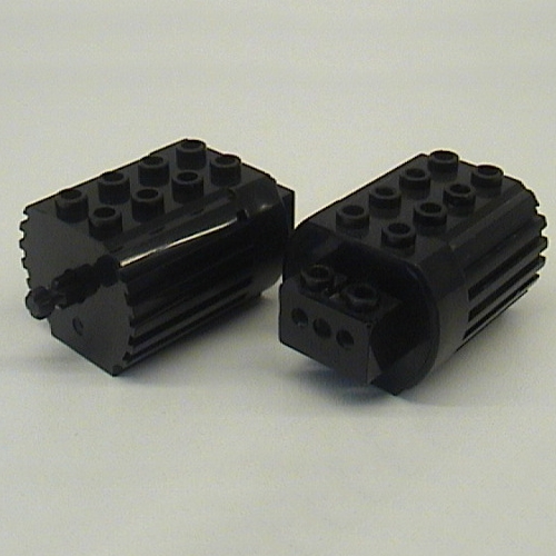 Visuel indicatif Rebrickable de Moteur, 12V Type 1 pour connecteurs à 2 connecteurs avec connecteur centrale (Motor, 12V Type 1 for 2-Prong Connectors with Middle Pin)