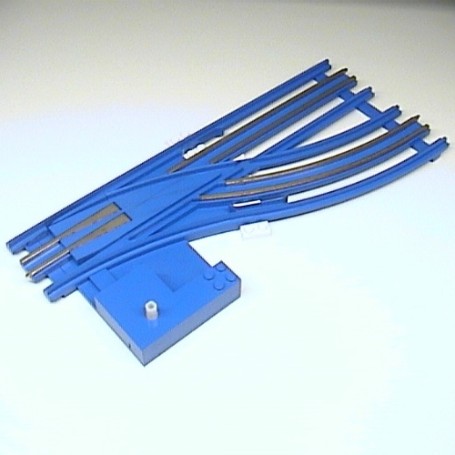 Visuel indicatif Rebrickable de Voie du véhicule, train, 12v point de commutation à droite, type 1 automatique [assemblage complet] (Vehicle Track, Train, 12V Switch Point Right, Type 1 Automatic [Complete Assembly])