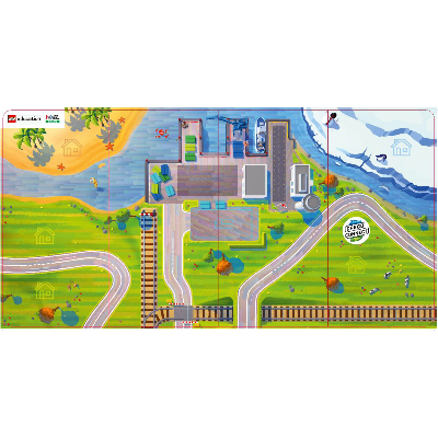 Visuel indicatif Rebrickable de Tapis de jeu, CARGO CONNECT Explorer (Playmat, CARGO CONNECT Explore)