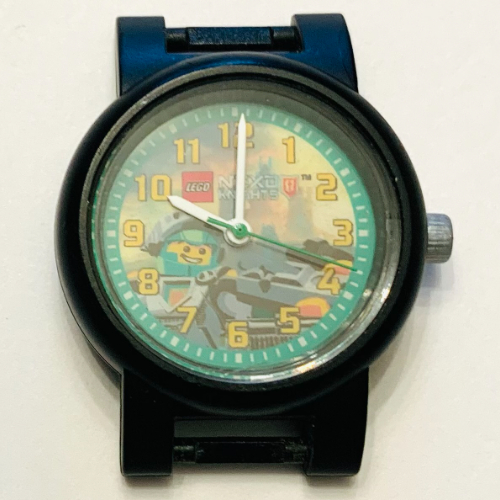 Visuel indicatif Rebrickable de Montre Visage avec logo 'LEGO Nexo Knights' et motif imprimé Aaron (Watch Face with 'LEGO Nexo Knights' Logo and Aaron Print)