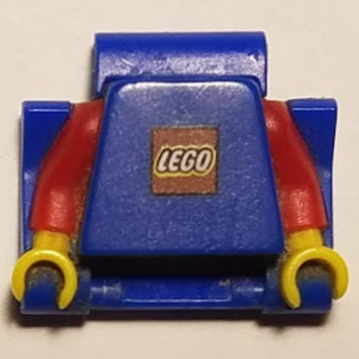 Maillon extra-long de bracelet de montre avec torse de minifigurine au logo LEGO, bras rouges et mains jaunes (Watch, Link, Extra Long with Minifigure Torso with LEGO Logo, Red Arms, Yellow Hands)