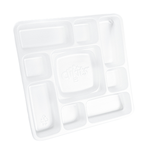 Visuel indicatif Rebrickable de Claquettes conteneur, plateau de tri 9 compartiments, fond (Clikits Container, Sorting Tray 9 Compartment, Bottom)