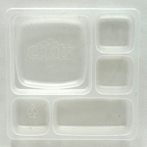 Visuel indicatif Rebrickable de Claquettes conteneur, plateau de tri 5 compartiments, fond (Clikits Container, Sorting Tray 5 Compartment, Bottom)