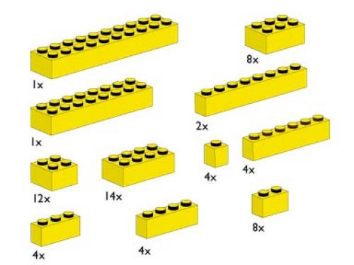 Assortiment de briques jaunes (Assorted Yellow Bricks)