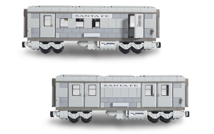 Santa fe cars - coffret i (voiture de courrier ou de bagages) (Santa Fe Cars - Set I (mail or baggage car))
