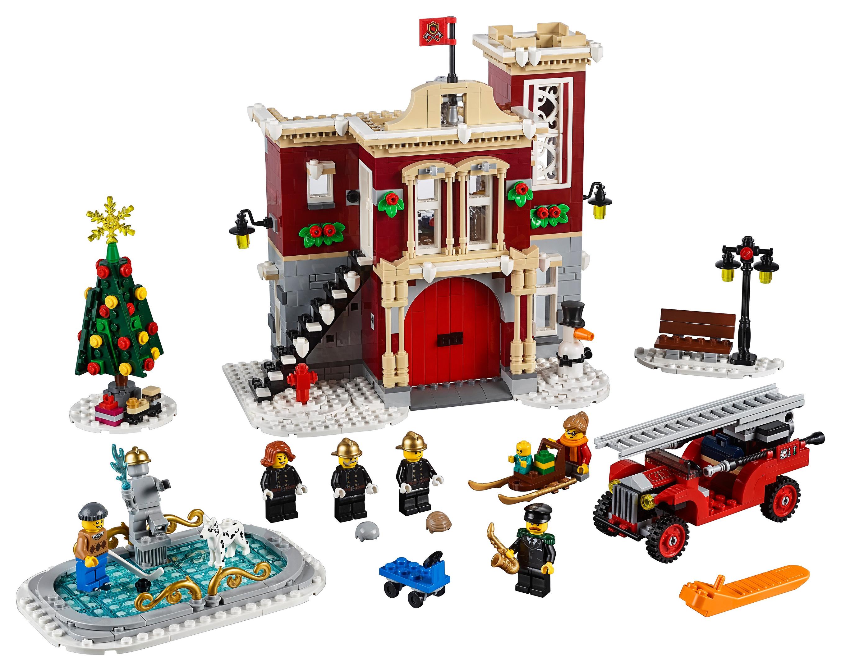 Station feu village hiver (Winter Village Fire Station)